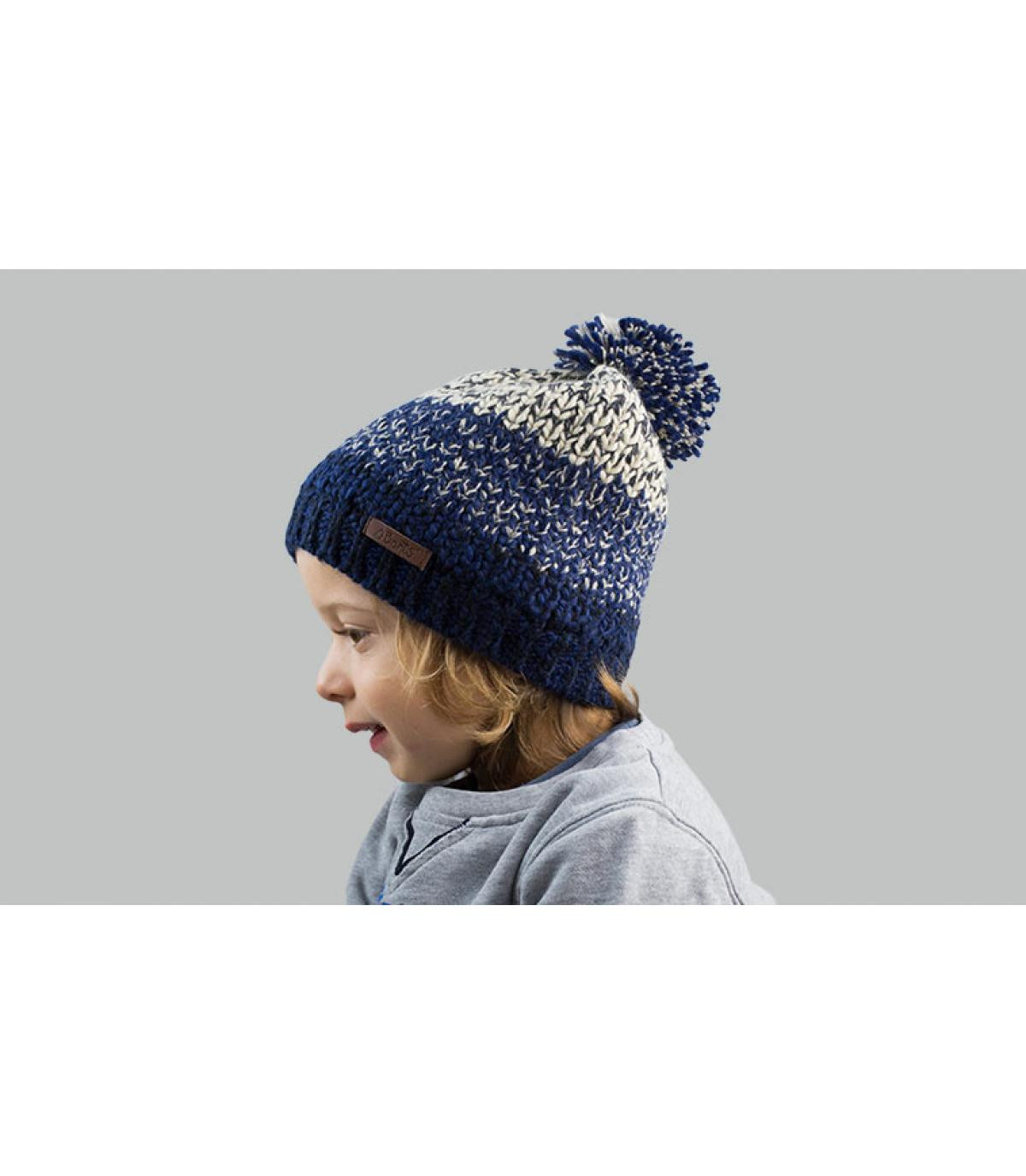 gorro pompón niño azul Lester Beanie Kids dark blue